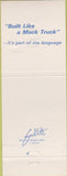 Matchbook Cover - Mack Trucks 75th Anniversary Oklahoma City OK