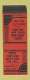 Matchbook Cover - Hotel Cortland NY low phone # WEAR