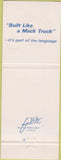 Matchbook Cover - Mack Trucks 75th Anniversary Eugene OR