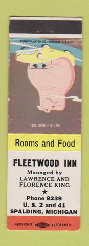 Matchbook Cover - Fleetwood Inn Spaulding MI