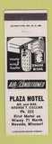 Matchbook Cover - Plaza Motel Nevada MO low phone #