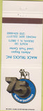 Matchbook Cover - Mack Trucks 75th Anniversary Delran NJ