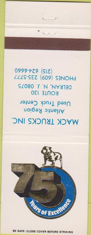 Matchbook Cover - Mack Trucks 75th Anniversary Delran NJ