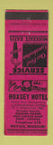 Matchbook Cover - Hoxsey Hotel Mexico MO low phone #