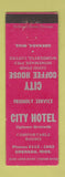 Matchbook Cover - City Hotel Coffee House Grenada MS low phone #