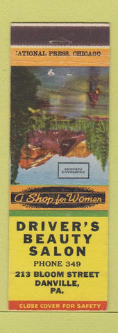 Matchbook Cover - Driver's Beauty Salon Danville PA low phone #
