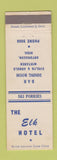 Matchbook Cover - The Elk Hotel Ontonagon MI