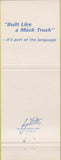 Matchbook Cover - Mack Trucks 75th Anniversary St Louis MO