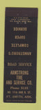 Matchbook Cover - Armstrong Tire and Service Fort Smith AR oil gas