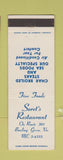 Matchbook Cover - Soret's Restaurant Bowling Green VA