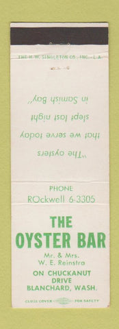 Matchbook Cover - The Oyster Bar Blanchard WA