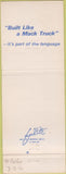 Matchbook Cover - Mack Trucks 75th Anniversary Salt Lake City UT