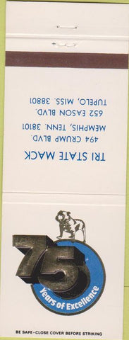Matchbook Cover - Mack Trucks 75th Anniversary Memphis TN Tupelo MS