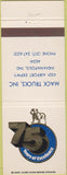 Matchbook Cover - Mack Trucks 75th Anniversary Indianapolis IN