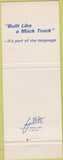 Matchbook Cover - Mack Trucks 75th Anniversary Indianapolis IN