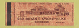 Matchbook Cover - Red Bryan's BBQ Dallas TX Full Length