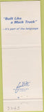 Matchbook Cover - Mack Trucks 75th Anniversary Fort Smith AR