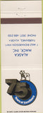 Matchbook Cover - Mack Trucks 75th Anniversary Fairbanks AK