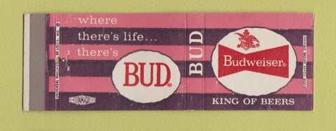 Matchbook Cover - Budweiser Beer Full Length