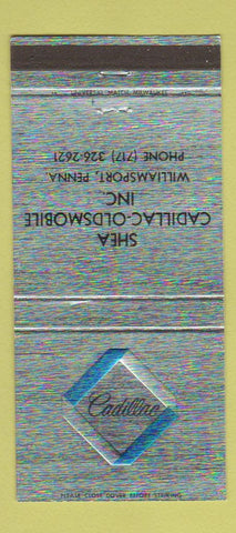 Matchbook Cover - Shea Cadillac Oldsmobile Williamsport PA 30 Strike