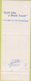 Matchbook Cover - Mack Trucks 75th Anniversary Signal Hill CA