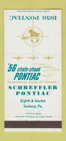 Matchbook Cover - 1956 Pontiac Sunbury PA 30 Strike