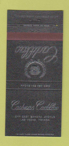 Matchbook Cover - Cashman Cadillac Las Vegas NV 30 Strike