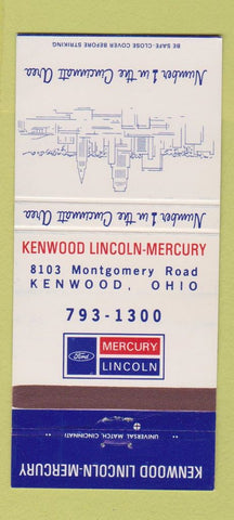 Matchbook Cover - Kenwood Lincoln Mercury OH 30 Strike