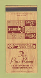 Matchbook Cover - Pine Room Hagerstown MD SAMPLE 30 Strike