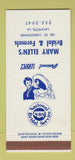 Matchbook Cover Mary Ellen's Bridal Formals Lafayette LA girlie SAMPLE 30 Strike