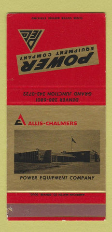 Matchbook Cover Allis Chalmers Tractors Grand Junction Colorado SAMPLE 30 Strike