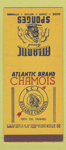 Matchbook Cover - Atlantic Sponges Chemical SAMPLE 30 Stick