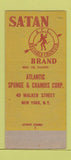 Matchbook Cover - Atlantic Sponges Chemical SAMPLE 30 Stick