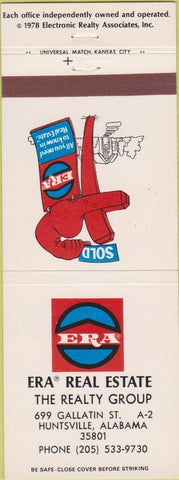 Matchbook Cover - ERA Real Estate Huntsville AL