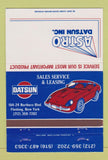 Matchbook Cover - Astro Datsun cars Flushing NY 40 Strike