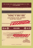 Matchbook Cover - Rothrock Nissan Dodge Lotus Plymouth Allentown PA 40 Strike