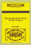 Matchbook Cover - Angelo's BBQ Fort Worth TX Budweiser Beer 40 Strike