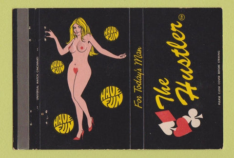 Matchbook Cover - Hustler Strip Club nude girlie Cincinnati Dayton OH 40 Strike