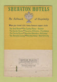 Matchbook Cover - Sheraton Hotel Chicago IL 40 Strike