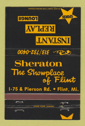 Matchbook Cover - Sheraton Showplace Flint MI 40 Strike