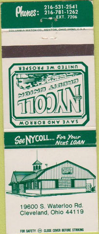 Matchbook Cover - Nycoll Credit Union Cleveland OH