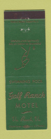 Matchbook Cover - Golf Ranch Motel Virginia Beach VA