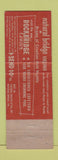 Matchbook Cover - Rockbridge Center Hotel Motor Lodge Natural Bridge VA