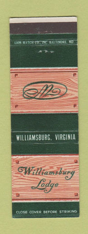 Matchbook Cover - Williamsburg Lodge VA