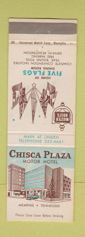Matchbook Cover - Chisca Plaza Motor Hotel Memphis TN