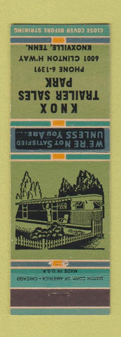 Matchbook Cover - Knox Trailer Sales Park Knoxville TN