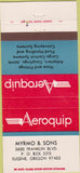 Matchbook Cover - Areoquip Myrmo  and  Sons Eugene OR
