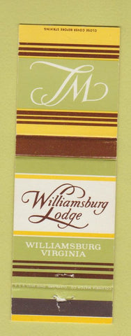 Matchbook Cover - Williamsburg Lodge VA