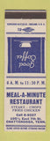 Matchbook Cover - Meal A Minute Restaurant Chattanooga TN
