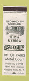 Matchbook Cover - Bit of Paris Motel Court Niagara Falls NY